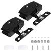 MengH-SHOP Cerniera in Vetro in Lega di Zinco da 90 Gradi Kit Cerniere per Porta di Vetro Porta di Vetro Doccia Morsetti con Viti Adatto per Vetro Spesso 8-9mm 2 Pezzi (Nero)