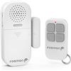 Fosmon - Sensore di apertura per porte e finestre con telecomando e Allarme 130db | Sensore di contatto magnetico | wireless | Porta d'ingresso, porta del garage, cancello della piscina, ecc