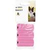 Croci - Sacchetti igienici per bisogni dei cani, 3 Rotoli Totali 60 Sacchetti, resistenti, Rosa