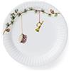 HAK Kähler Piatto Kähler Ø19 cm Hammershøi Natale Fatto a Mano con Pittura ad Acquerello, Bianco