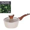 KASANOVA Casseruola con coperchio crema New Ceramic (16 cm un manico)
