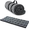 Jamdok materassino campeggio pieghevole (190X75cm), Mat per Camp Lettino Letto, Lettino Trapuntato per Campeggio Sonno, Roll Up e Pieghevole Cotton Sleeping Mat, Portatile-Grey
