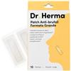Dr. Herma - Cerotto Anti Brufolo - Formato XL - Risultati in 6-8 ore - Testato sotto controllo dermatologico - Acido Salicilico, Idrocolloidi, Olio di Albero del Tè - Scatola da 10 cerotti