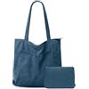 GASSDA Borsa a tracolla da donna, grande borsa shopper da donna, A-blu marino