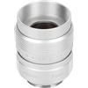 Shanrya Obiettivo per Fotocamera con Attacco C, Ottica Avanzata a Bassa Distorsione 25 Mm F1.4 Obiettivo per Fotocamera con Barra di Regolazione Manuale per Impieghi Gravosi (Argento)