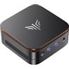 KAMRUI Mini PC, AK1 PRO 12GB RAM 256GB SSD Mini Desktop Computer Celeron N5105 Processor,Quad Core Micro Computer 4K, Support 2.5-inch SSD, 2.4G/ 5.0G WiFi, Gigabit Ethernet, HTPC
