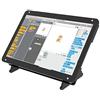 Jun-Saxifragelec Monitor portatile con cassa in acrilico schermo da 7 pollici HD- Schermo IPS capacitivo 1024 x 600 - Compatibile con Raspberry Pi 4, Win10 IOT e computer portatili - Angolo regolabile (funzione touch)