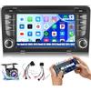Inefala 7 Pollici Autoradio Android 13 per Audi A3 2003-2012/S3 2006-2012/RS3 2011-2012 2 DIN Schermo (1+32GB) con Mirror Link FM RDS GPS Bluetooth WiFi Telecamera Posteriore