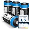 AHJ CR123A, Batterie al Litio CR123A /CR123 da 3V (confezione da 4) ad Alta Capacità da 1600mAh con Auto-Scarica Bassa - Pile Monouso, Non per Arlo