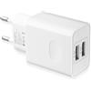 KenSera Caricatore USB, 12W 2.4A/5V Presa per iPhone 14 13 12 11 Pro Max/XS/XR/X/8/7/6/6S Plus/5S/5C/iPad, Samsung Galaxy, 2-Port Alimentatore Spina Ricarica Adattatore Muro Carica Spinotto Caricabatterie
