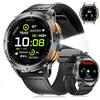 LIGE GPS Smartwatch Uomo 48mm,Militari Smart Watch con Torcia/530 mAh Batteria/Bussola/Barometro,1.43 Amoled Fitness Tracker con Chiamate Bluetooth, 120+Modalità, IP68 per Android iOS, Nero