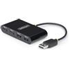 StarTech.com Hub USB 2.0 a 4 Porte, Splitter USB Portatile Alimentato da Bus; Replicatore di Porte/Adattatore Multiporta USB