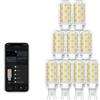 UIHECTA Lampadina Alexa Intelligente G9 WiFi Compatibile con Alexa Google Home. Lampadine LED 3W Intelligence, 2700k - 6500k Dimmerabile, Nessun Hub Richiesto,Bianca,9PACK