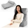 COSTWAY Set di 3 Cuscini a Cuneo per Letto, Cuscino Inclinato Ergonomico con Copertura Lavabile in Lavatrice, Set di Cuscini Triangolari in Spugna, per Soggiorno Camera da Letto