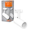 LEDVANCE TRACKLIGHT Spot Cylinder faretto a binario, bianco, con attacco GU10, compatibile con lampada normale o smart, design stile loft, protezione IP20