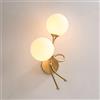 FAZRPIP Applique da Parete Illuminazione, Lampada da Parete Globo in Vetro Bianco, Lampada da Parete Oro Mid-Century Lampada da Parete Moderna per Camera da Letto, Soggiorno, Bagno, corridoio