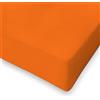 SpazioTessile Lenzuolo All Around larghezza 160cm 100% Cotone Elastico Perimetrale Matrimoniale (160x210 H25, Arancio)