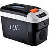 DXPFBIA Frigo per auto, frigorifero elettrico, congelatore da 10 litri 12V 220V Mini frigorifero portatile da viaggio caldo/freddo adatto per camionista, campeggio, picnic ecc,1