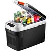 JunErQiCe Frigorifero portatile per auto 12L/15L/20L/25L/35L 12/24V/220V Scatola frigo per frigorifero per auto, mini frigorifero elettrico per camper, veicolo, camion, camper, barca, viaggi,12L