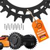 ROBO CLAWS - Punte di trazione in acciaio inox per tutti i modelli Worx Landroid S/M e Plus, 2 mm, diametro 211 mm, accessori per robot tosaerba, con 12 viti in acciaio inox, sbavate e lucidate
