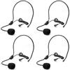 AOVNA 4Pcs Testa Montato Microfono Wired Cuffia Auricolare Mini Microfono a Condensatore Microfono Wired Mic per Canto Insegnante Discorso
