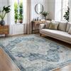 BEIMO Tappeto Salotto Pelo Corto Vintage, Tappeto Camera Da Letto, Tappeti Antiscivolo Lavabile, Grande Tappeti Persiano per Cameretta, Soggiorno, Sala, Scendiletto, Blu Navy, 160x230cm
