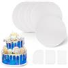 LUOJINYI Vassoio Torta Rotondo, 5 Pezzi Porta Torta, Sottotorta Tondo Cake board 30cm/12 Pollici, Piatto Torta Rotondo Riutilizzabili Base Torta Cartone per Matrimoni, Compleanni, Feste (Bianco)
