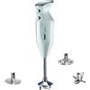 bamix Frullatore a immersione sbattitore M250 PRIME incl. lama multiuso, frusta, frullino in acciaio inox, 250 watt, 2 velocità, Made in Switzerland, Bianco/cromo