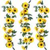RXKFIGX 3 Viti di Girasole Artificiali Girasoli Finti Ghirlanda Fiori Finti Girasoli Artificiali Vite di Girasole Fiore per Giardino Recinzione ad Arco Balcone Giardino Festa Matrimonio Decor