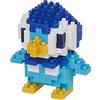 Bandai - Nanoblock - Piplup - Pokémon - Mini statuina in mattoncini - Gioco di costruzione - Kit di costruzione per la figura di Pokémon Piplup in stile pixel - NBPM079