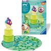 Ravensburger Play, coppette impilabili 3 in 1 a forma di uccellino, giocattolo impilabile in silicone per bambini, tazza impilabile con sonaglio