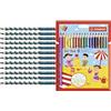 Stabilo Matita Ergonomica Triangolare Easygraph Per Destrimani In Petrolio Confezione Da 12 Gradazione 2B & Matita Colorata Triangolare Trio Thick Astuccio Da 18 + Temperino Colori Assortiti