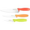 Rockingham Forge Set di 3 coltelli per la casa 8007 Essentials Range, comprende spelucchino da 9 cm, coltello multiuso da 12 cm e coltello da chef da 20 cm, manici verdi, arancioni e rossi