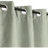 Atout Ciel Tenda termica effetto spazzolato con occhielli, 140 x 240 cm, pronta da appendere, colore: verde salvia