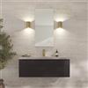 Loevschall Refine Specchio | Specchio da parete oro con cornice | 45 x 90 cm | Specchio decorativo per bagno, soggiorno, camera da letto e corridoio | Minimalista ed elegante specchio in ottone