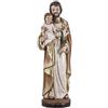 DRW Statuina San Jose con bambino in resina dipinta a mano stile legno chiaro 30 cm