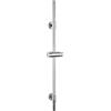 Wenko Asta per doccia Basic, asta per doccia o vasca in acciaio inossidabile con supporto per doccetta a mano e supporto a parete mobile, dimensioni (L/P x A): Ø 1,9 x 66 cm, cromata