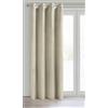 Eurofirany Tenda in Velluto Morbidissimo Oscurante con Occhielli - 1 Pannello, Tenda per Camera da Letto, Cucina, Soggiorno, 140x250 cm, Bianco Sporco