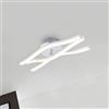 BRILONER Leuchten - Plafoniera a LED, lampada da soffitto a 3 lampadine, 6 Watt, 480 lumen, 3000 Kelvin, color alluminio, 365x120x93mm (LxPxH)