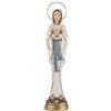 DRW Statuetta Madonna di Lourdes patrona dei Malati Resina dipinta a mano 25 cm