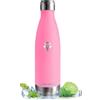 Vikastar Borraccia Termica, 0.5L senza BPA, Thermos per Bevande Calde, a Prova di Perdite, Borraccia Bambini, Acciaio Inox, Borraccia per Scuola, Sport, Palestra, Ciclismo, Rosa