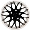 AUTO-STYLE AutoStyle KT970 W/IB 15 - Set di borchie Missouri, 15 pollici, con bordo bianco, colore: Nero, 4 pezzi