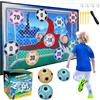 Leonshco Set da gioco da calcio per bambini 3 4 5 6 7 8, giochi di calcio da giardino per interni ed esterni, palla da calcio in velcro, morbido porta da calcio con accessori per l'allenamento del calcio,