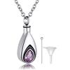 GoldChic Jewelry Collana Da Donna Con Urna Di Pietra Di Nascita Di Giugno Per Ceneri Per La Nonna, Collane Di Cenere a Goccia, Gioielli Commemorativi, Regalo Di Anniversario Per Lei