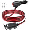FAELNK 2M Prolunga Accendisigari 12V/24V Cavo di Prolunga per Auto con Interruttore Cavo Prolunga Accendisigari Auto con 15A Fusibile per SUV Caravan Camper Navi Auto