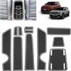 BSTW Compatibile con Jeep Avenger SUV 2023 2024 2025 2026 Tappetini Antiscivolo per Jeep Avenger EV Hybrid 4x4 4XE Tappetini in Gomma per Console Centrale, Porta Bicchieri, Scanalatura Porta (Bianco)