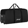 Ehuihuan Borsone da Viaggio Grande con Ruote,120L Borsa Palestra Sportiva Uomo Donna,Borse Weekend Impermeabile,Grande Borsone Pieghevole,Sacco da Bagagli Per Campeggio Viaggi Traslochi,Nero,80x40x40cm (B)