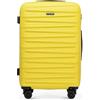 WITTCHEN Skyspeed Line Valigia media Valigia rigida Valigia con ruote in ABS Trolley medio Valigia da viaggio Serratura a combinazione Manico telescopico 4 ruote Giallo