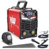 VECTOR WELDING 200A Saldatrice a Elettrodi, ARC/MMA Inverter Saldatrice, Saldatrice Portatile con IGBT e Controllo Dell'arco per Principianti, ARC 200 con Hot Start, Casco da Saldatura, 10 Elettrodi-VECTOR WELDING