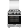 Glem Gas Cucina SA664VI 4 Fuochi Forno Gas 67L Classe A Acciaio Inox 60x60x90cm